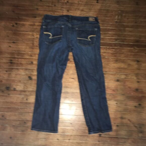 American Eagle Artist Crop stretch dark wash jeans - Picture 3 of 3